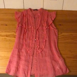 Pink button down blouse from Massimo Dutti